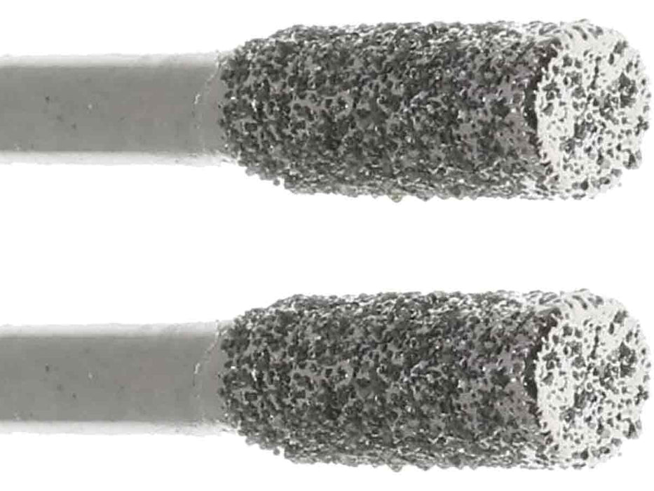 04.3mm 80 Grit Cylinder Diamond Burrs - 1/8 inch shank