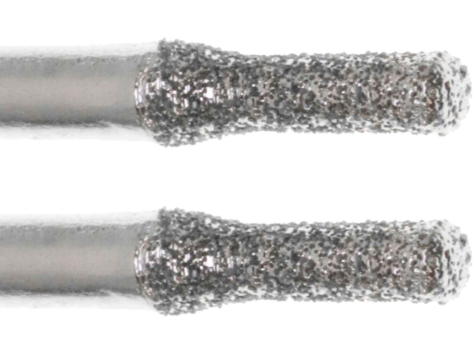 02.3mm 80 Grit Rounded Cylinder Diamond Burr - 1/8 inch shank - widgetsupply.com