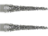 01.7mm 80 Grit Cone Diamond Burr - 1/8 inch shank - widgetsupply.com