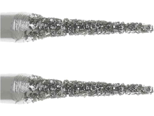 01.7mm 80 Grit Cone Diamond Burr - 1/8 inch shank - widgetsupply.com