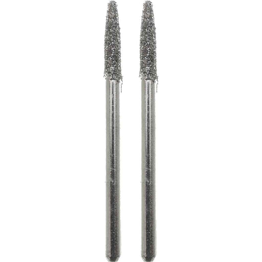 02.9mm 80 Grit Flame Diamond Burr - 1/8 inch shank - widgetsupply.com