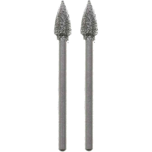 5.2mm 80 Grit Flame Diamond Burr - 1/8 inch shank - widgetsupply.com