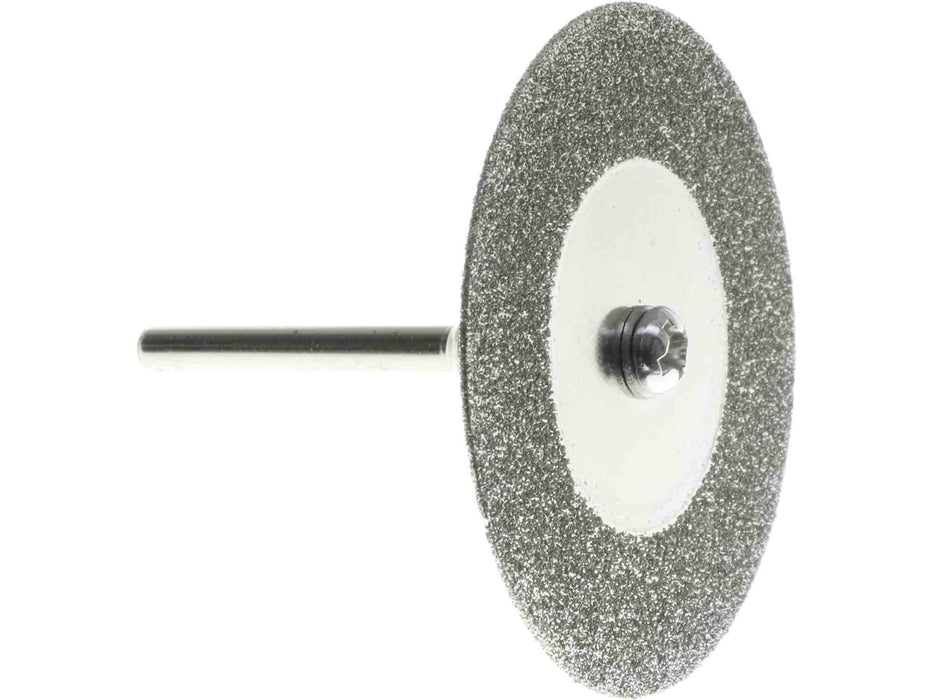 40mm - 1 5/8 inch 80 Grit Diamond Disc with Mandrel - 1/8 inch shank - May Vary