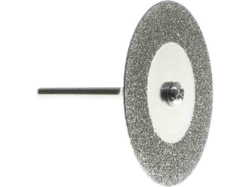40mm - 1 5/8 inch 80 Grit Diamond Disc with Mandrel - 1/8 inch shank - May Vary - widgetsupply.com