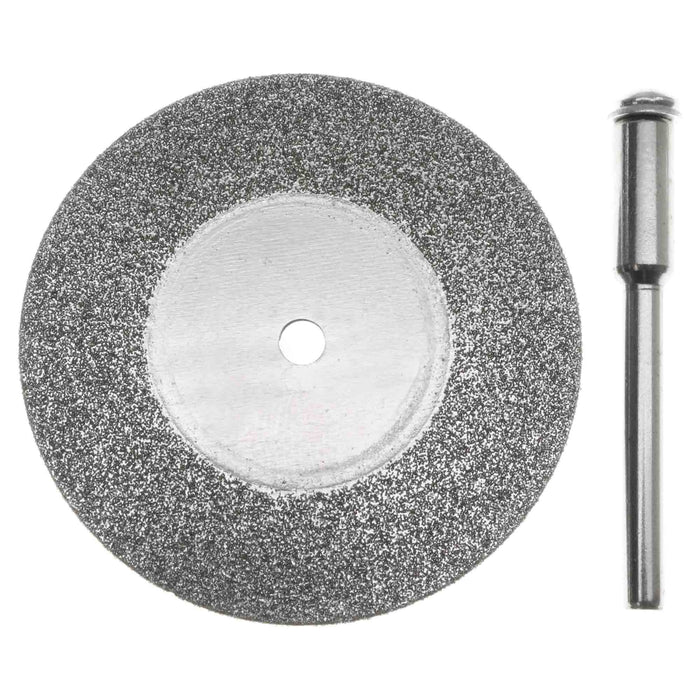 40mm - 1 5/8 inch 80 Grit Diamond Disc with Mandrel - 1/8 inch shank - May Vary - widgetsupply.com