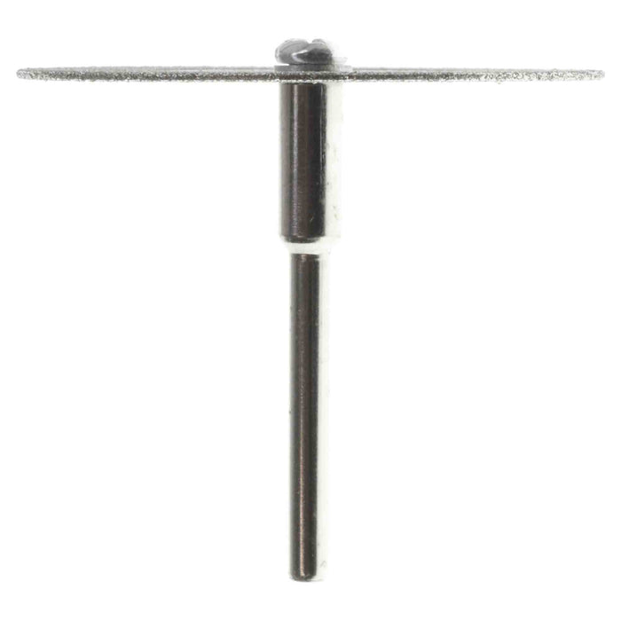 40mm - 1 5/8 inch 80 Grit Diamond Disc with Mandrel - 1/8 inch shank
