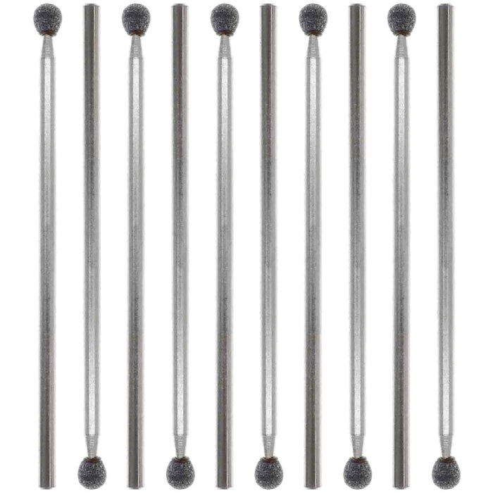 04.8mm - 3/16 inch 100 Grit Grey Round Grinding Stones, USA, 3 inch shank - Closeout
