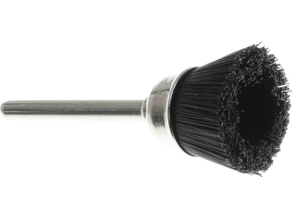 15.9mm - 5/8 inch Black Nylon Cup Brush - 1/8 inch shank