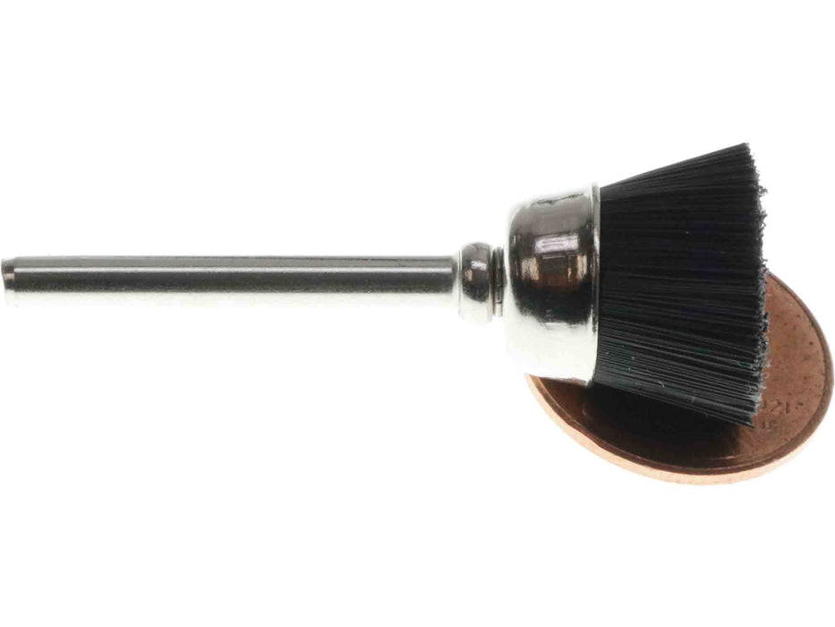 15.9mm - 5/8 inch Black Nylon Cup Brush - 1/8 inch shank