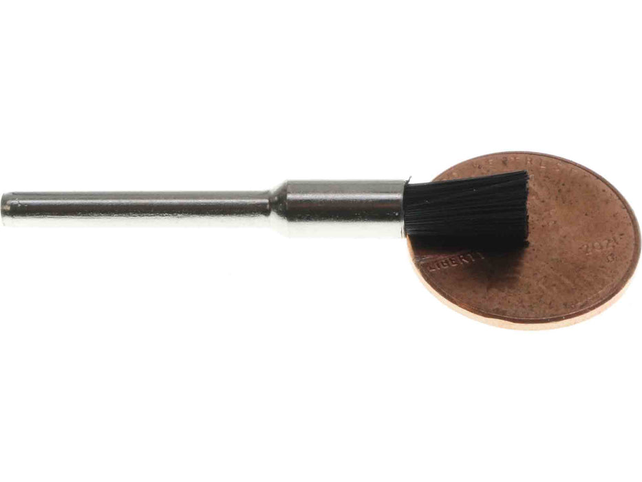 04.8mm - 3/16 inch Black Nylon End Brush - 1/8 inch shank