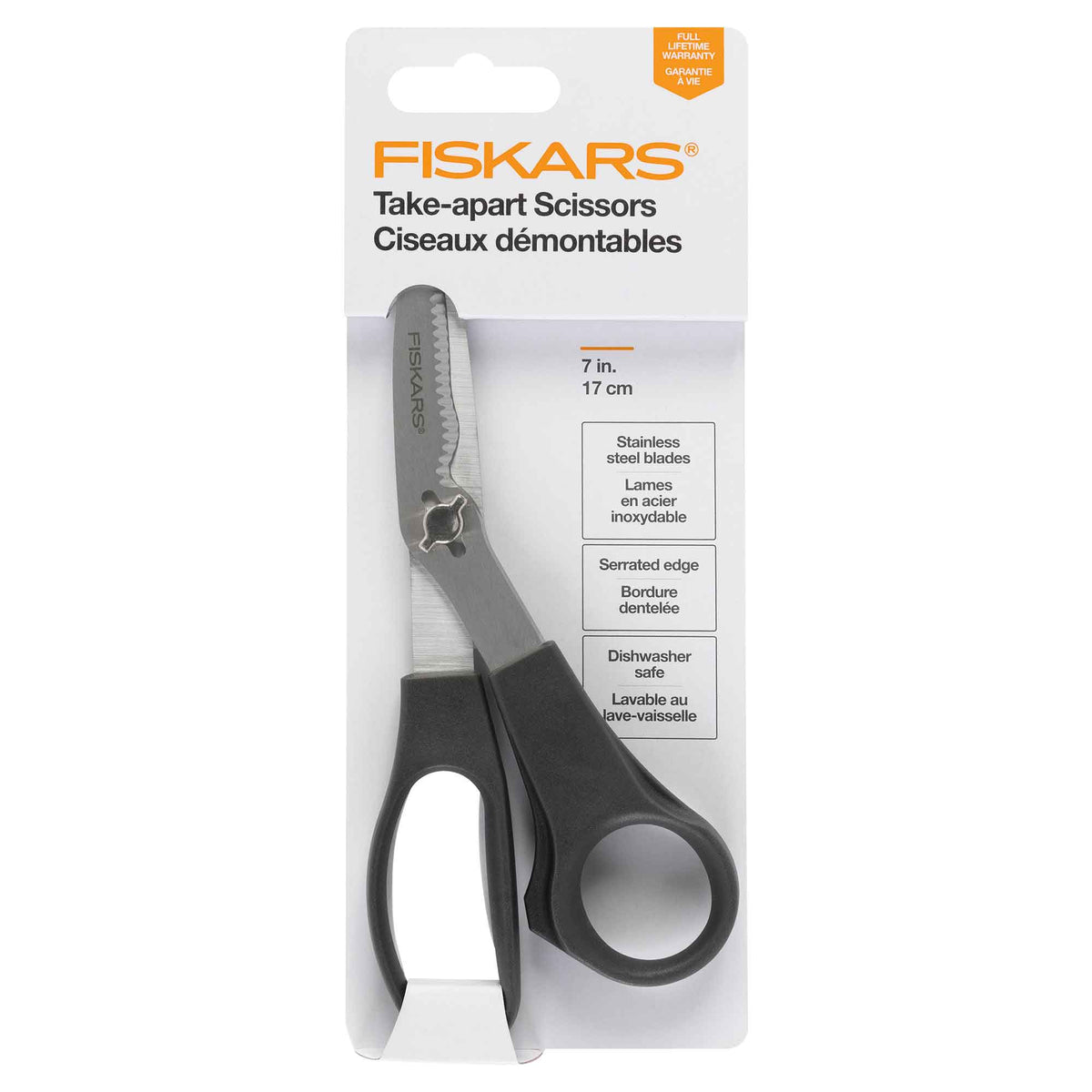 SAVAQ Kitchen Scissors, Disassembly, All Stainless Steel, Dishwasher Safe