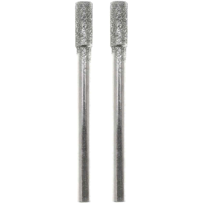 03.4mm 150 Grit Cylinder Diamond Burr - 1/8 inch shank - widgetsupply.com