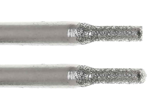 02.1mm 150 Grit Rounded Cylinder Diamond Burr - 1/8 inch shank - widgetsupply.com