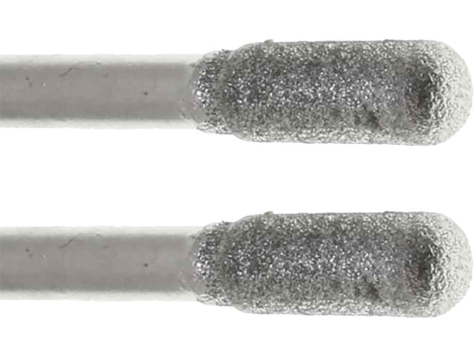 04mm 150 Grit Rounded Cylinder Diamond Burr - 1/8 inch shank - widgetsupply.com