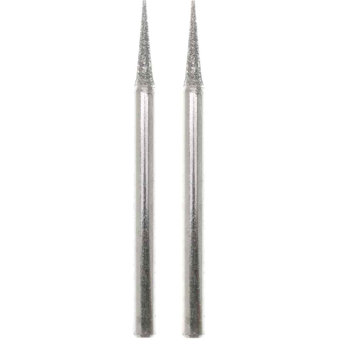 02.4 x 10mm 150 Grit Cone Diamond Burr - 1/8 inch shank - widgetsupply.com