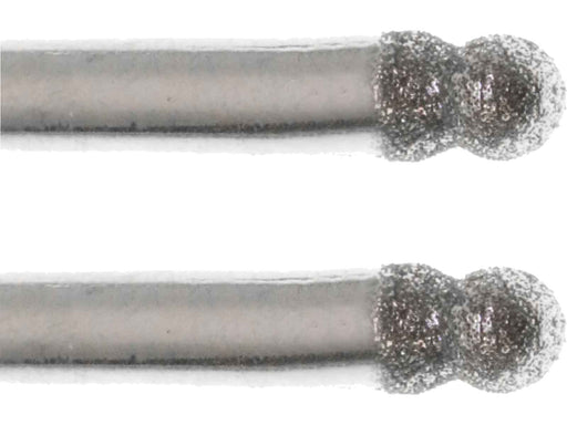 03.1mm 150 Grit Round Diamond Burr - 1/8 inch shank - widgetsupply.com