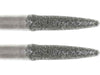 03.0 x 14mm 150 Grit Flame Diamond Burr - 1/8 inch shank - widgetsupply.com