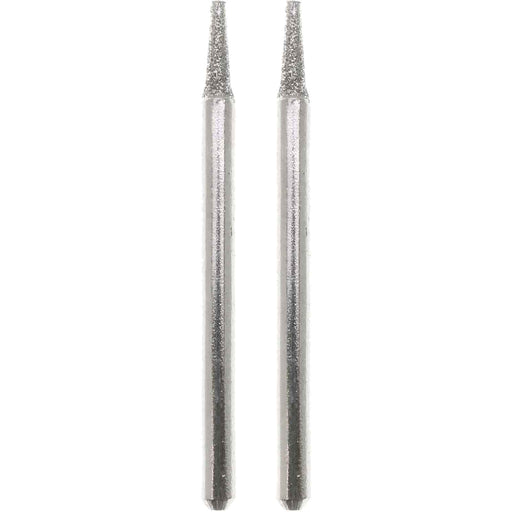 02.3 x 7mm 150 Grit Flat End Cone Diamond Burr - 1/8 inch shank - widgetsupply.com