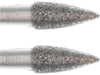 04.1 x 9mm 150 Grit Flame Diamond Burr - 1/8 inch shank - widgetsupply.com