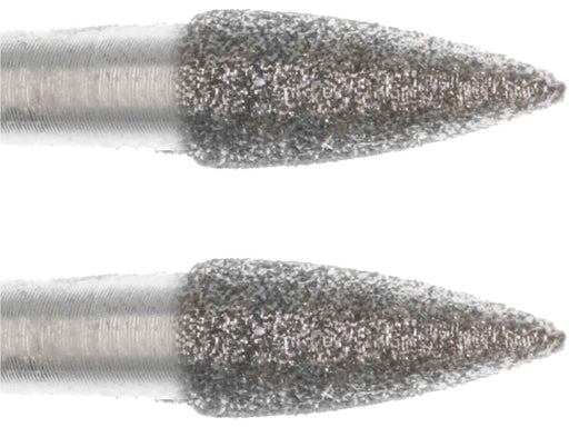 04.1 x 9mm 150 Grit Flame Diamond Burr - 1/8 inch shank - widgetsupply.com