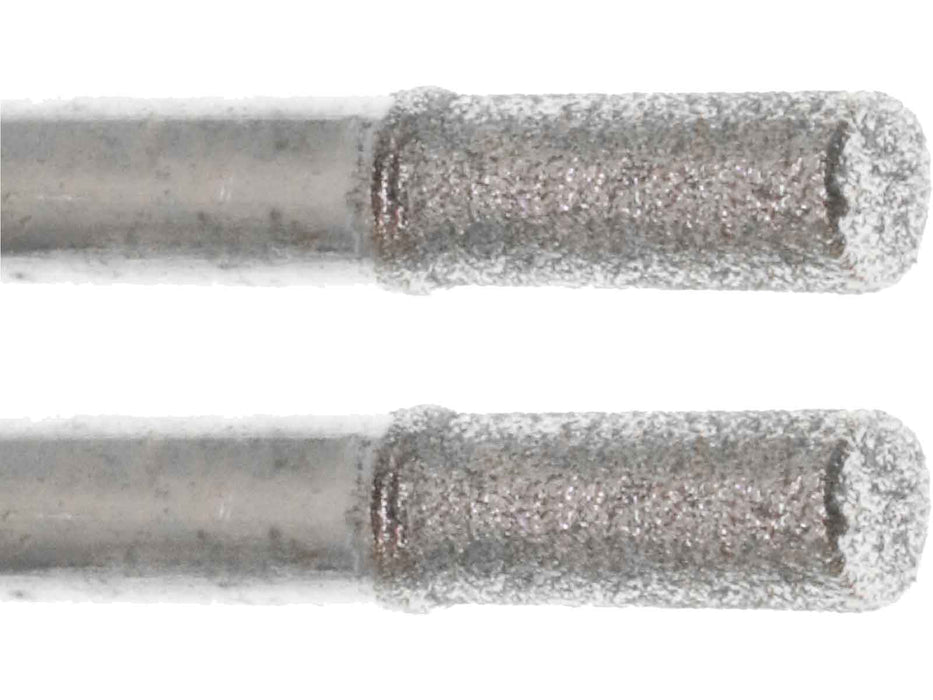 02.9mm - 15/128 inch 240 Grit Cylinder Diamond Burr - 1/8 inch shank - widgetsupply.com