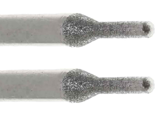 01.5mm - 1/16 inch 240 Grit Rounded Cylinder Diamond Burr - 1/8 inch shank - widgetsupply.com
