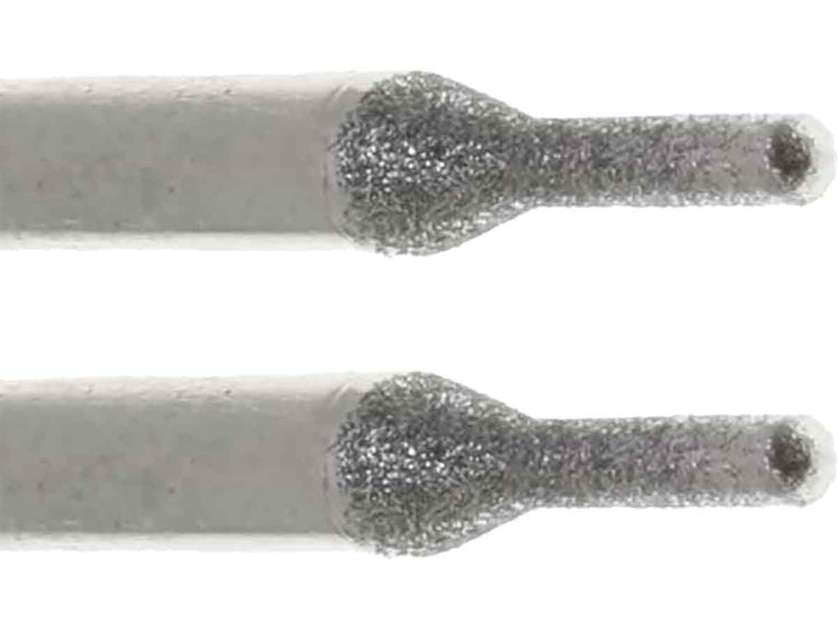 01.5mm - 1/16 inch 240 Grit Rounded Cylinder Diamond Burr - 1/8 inch shank - widgetsupply.com