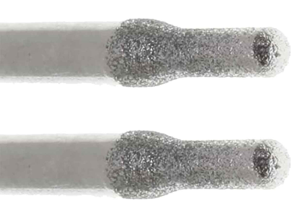 02.3mm - 3/32 inch 240 Grit Rounded Cylinder Diamond Burr - 1/8 inch shank - widgetsupply.com