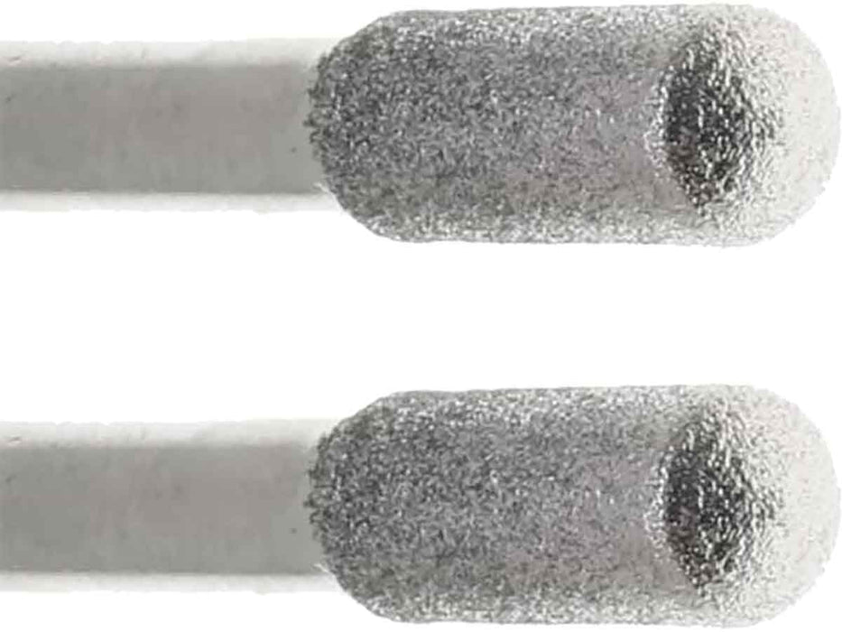 03.9mm - 5/32 inch 240 Grit Rounded Cylinder Diamond Burr - 1/8 inch shank - widgetsupply.com