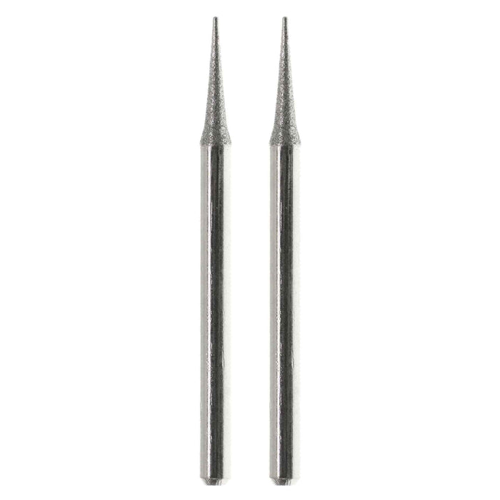 02.0mm - 5/64 inch 240 Grit Cone Diamond Burr - 1/8 inch shank - widgetsupply.com