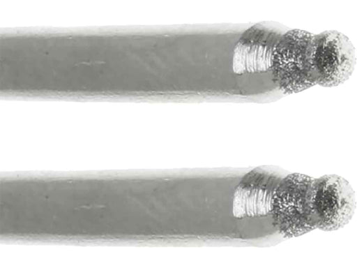 02.9mm - 15/128 inch 240 Grit Round Diamond Burr - 1/8 inch shank - widgetsupply.com