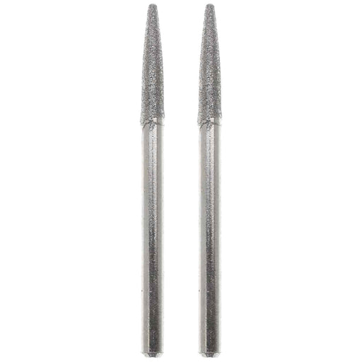 03.2mm - 1/8 inch 240 Grit Flame Diamond Burr - 1/8 inch shank - widgetsupply.com