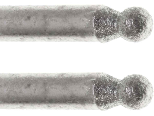 02.8mm - 7/64 inch 400 Grit Round Diamond Burr - 1/8 inch shank - widgetsupply.com