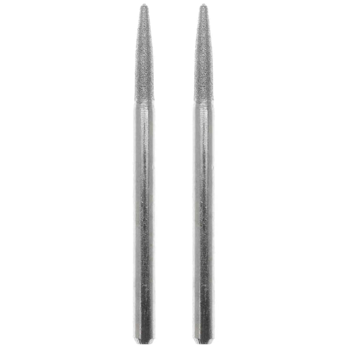 02.5mm - 3/32 inch 400 Grit Flame Diamond Burr - 1/8 inch shank - widgetsupply.com