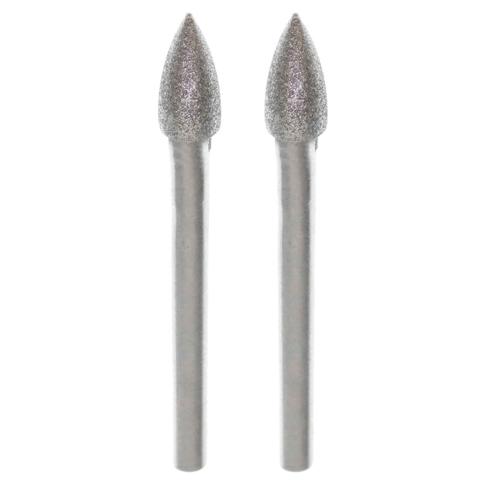 04.7mm - 3/16 inch 400 Grit Flame Diamond Burr - 1/8 inch shank - widgetsupply.com
