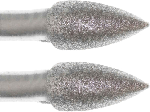 04.7mm - 3/16 inch 400 Grit Flame Diamond Burr - 1/8 inch shank - widgetsupply.com