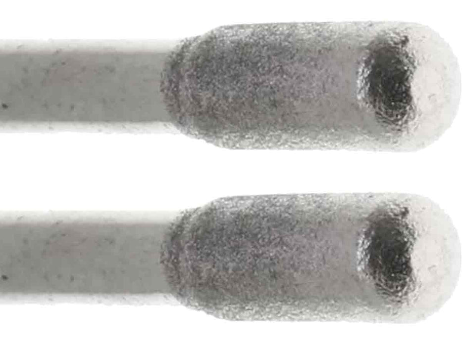 03.9mm - 5/32 inch 600 Grit Rounded Cylinder Diamond Burr - 1/8 inch shank - widgetsupply.com