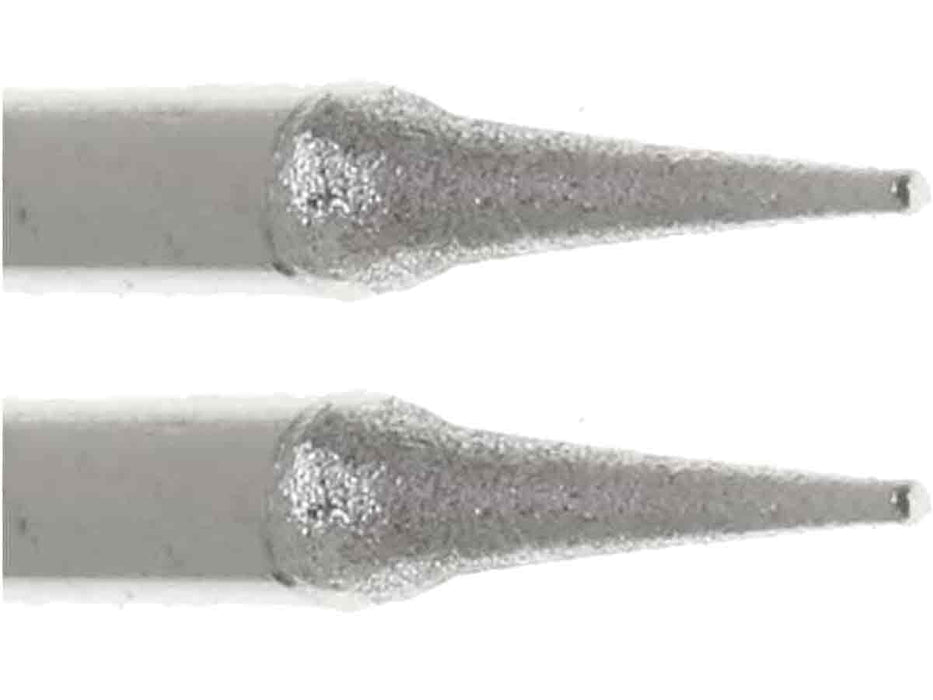 01.9mm - 5/64 inch 600 Grit Cone Diamond Burrs-2pc - 1/8 inch shank