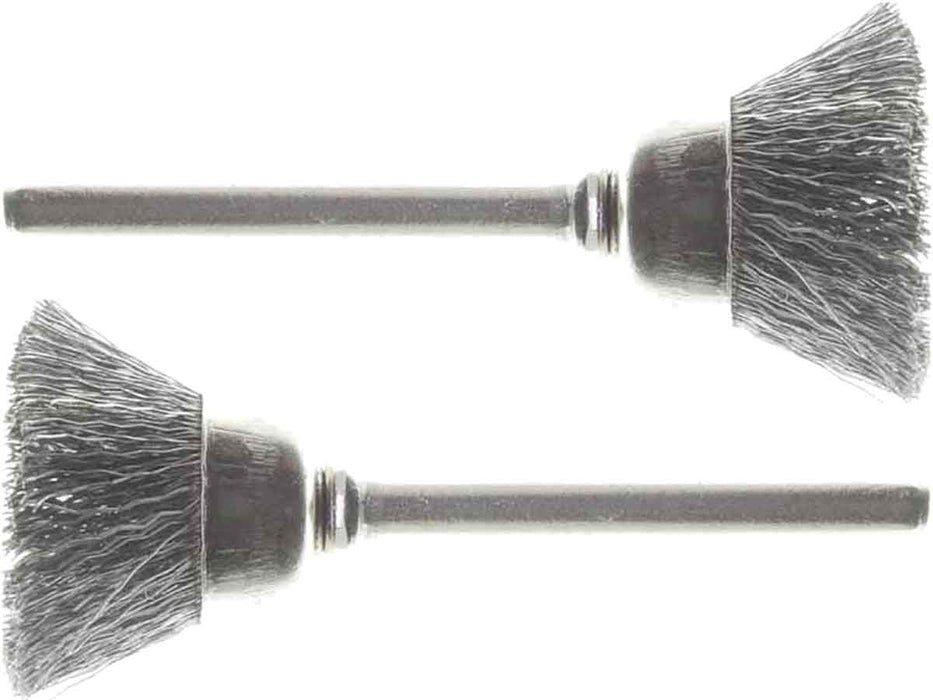 12.7mm - 1/2 inch Stainless Steel Cup Brush - 1/8 inch shank - CLOSEOUT