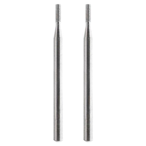 02.0mm - 5/64 x 1/4 inch 600 Grit Cylinder Diamond Burr - 1/8 inch shank - widgetsupply.com