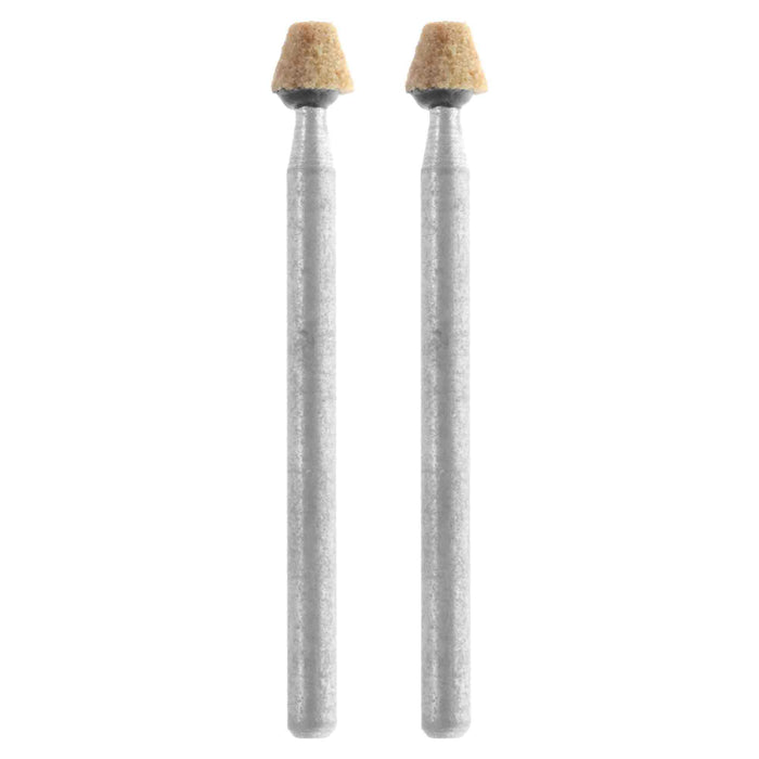 04.4mm - 11/64 x 3/32 inch Cone Grinding Stone - 1/8 inch shank - widgetsupply.com