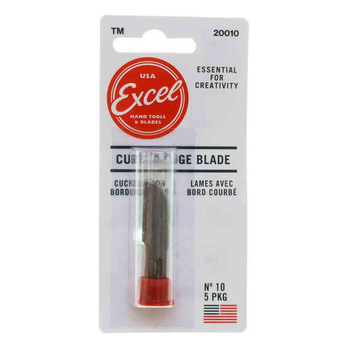 Excel 20010 #10 Curved Edge Hobby Blades - USA - 5pc - widgetsupply.com