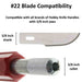 X-Acto X222 - 5pc #22 Large Curved Carving Knife Blade - widgetsupply.com
