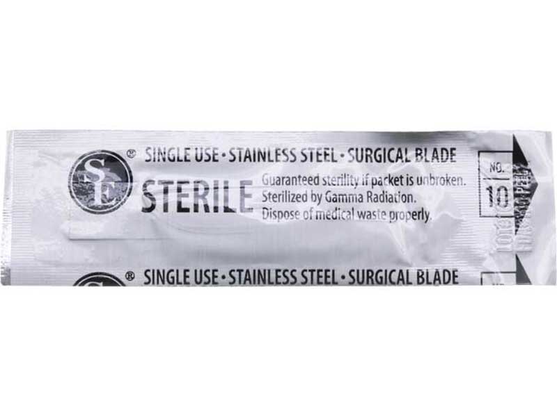 10-Pack Sterile Stainless Steel #10 Scalpel Blades