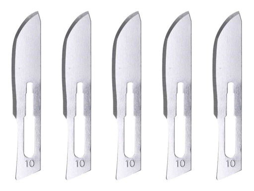 No 10 Stainless Steel Scalpel Blade - Small End - 5pc - widgetsupply.com