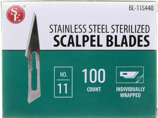 No 11 Stainless Steel Scalpel Blades - Small End - 100pc - widgetsupply.com