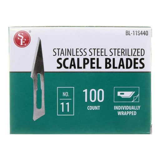 No 11 Stainless Steel Scalpel Blades - Small End - 100pc - widgetsupply.com