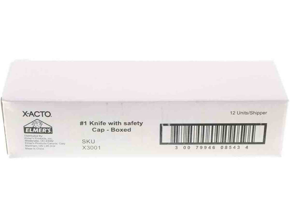 X-ACTO X3001 - 12pc No 1 Knife and Safety Cap - Type A - widgetsupply.com