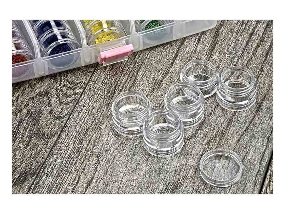 31.8mm - 1.25 inch Plastic Storage Containers - Screw Together - 25pc - widgetsupply.com