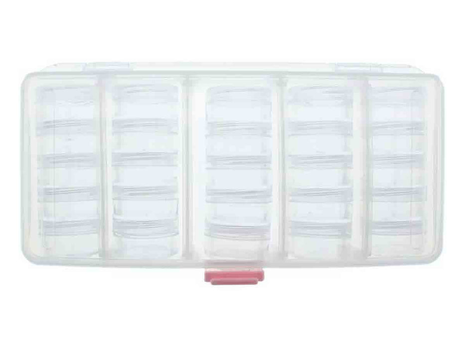 31.8mm - 1.25 inch Plastic Storage Containers - Screw Together - 25pc - widgetsupply.com